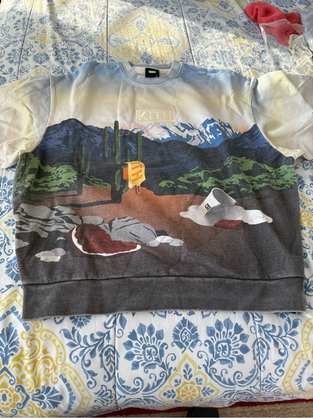 Kith Treats Desert Sunrise Nelson Men’s Crewneck Helium